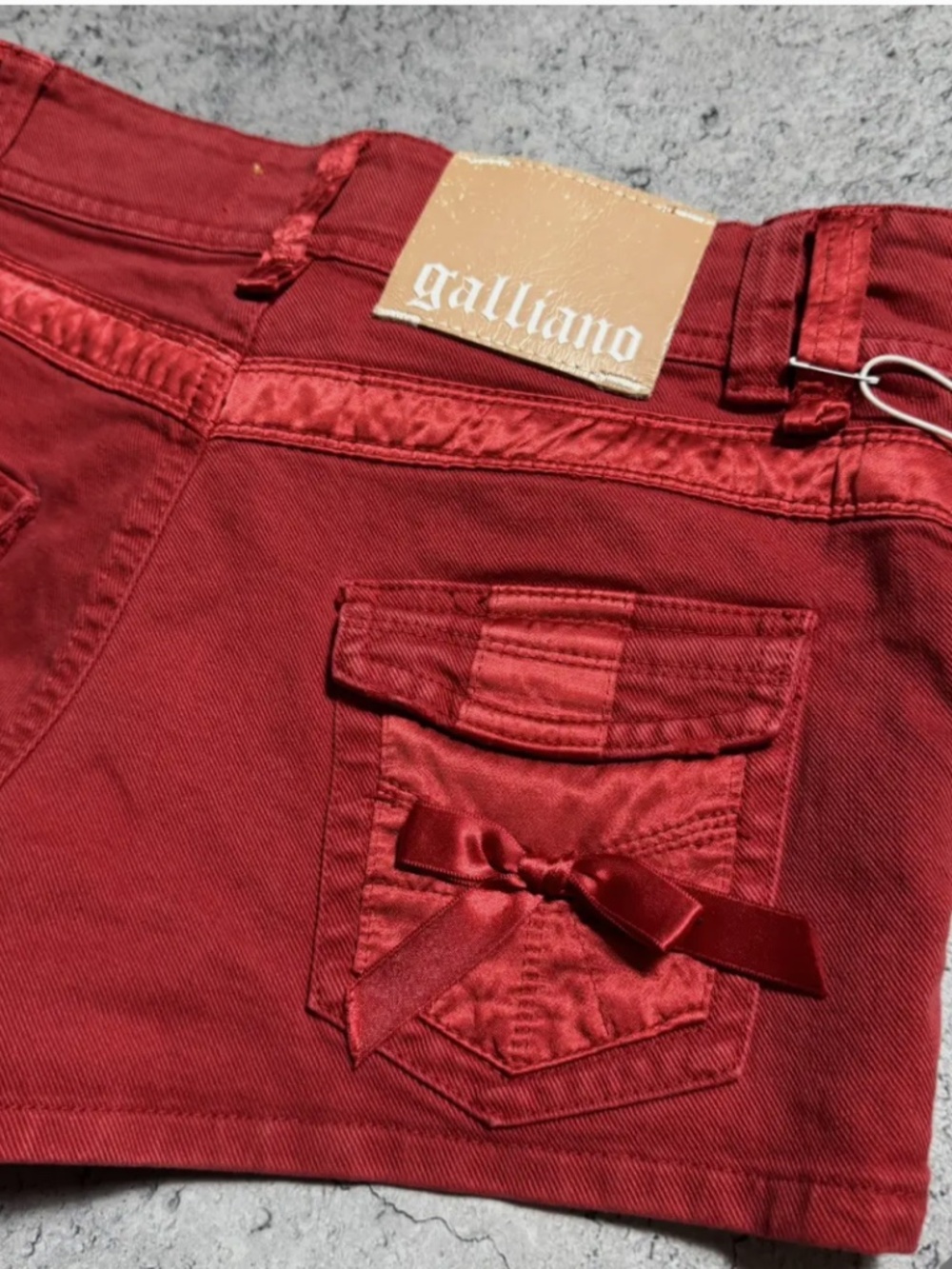 (NWT) NEW Galliano Y2K 00s Mini Shorts With Bow - Picture 3 of 8
